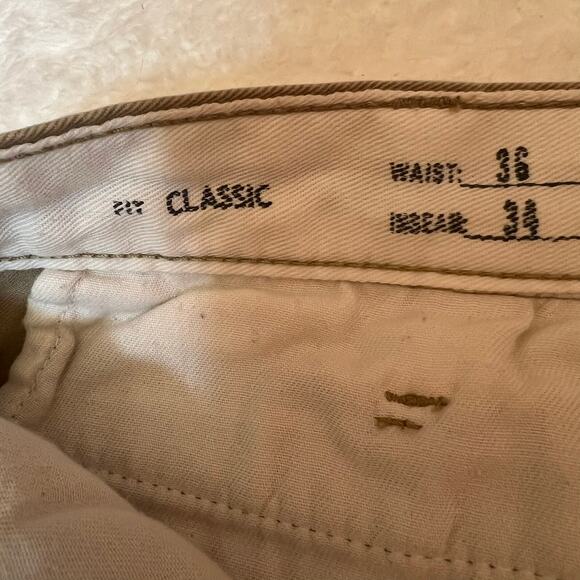 Eddie Bauer Mens Legend Wash Classic Fit Straight Leg Khaki Pants Brown 36 x 34 - Picture 7 of 10